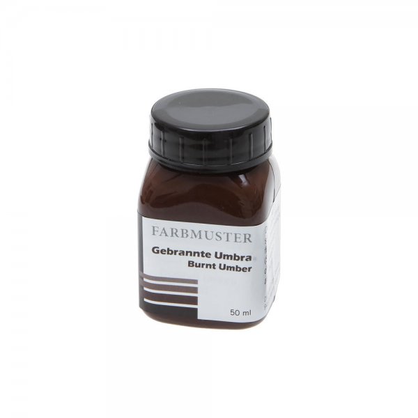Colour Sample for Linseed Oil Paints, Burnt Umber