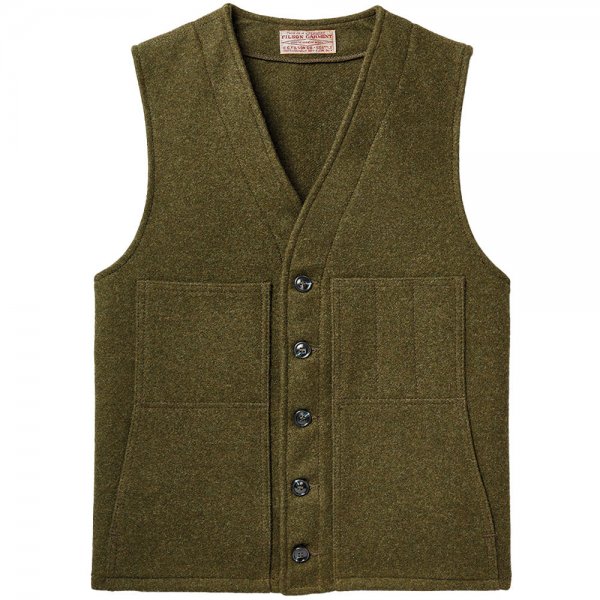 Filson Mackinaw Wool Vest, Forest Green, Size M