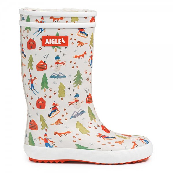 Aigle Kinder-Gummistiefel LOLLY POP FUR PRINT, Zermatt, Größe 25