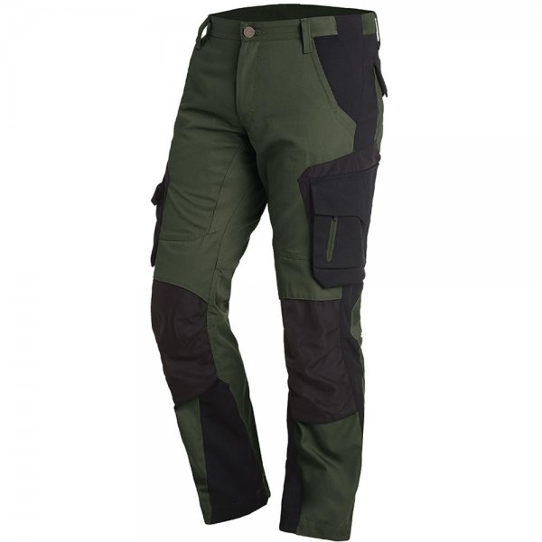 FHB »Florian« Men’s Work Trousers, Olive/Black, Size 25