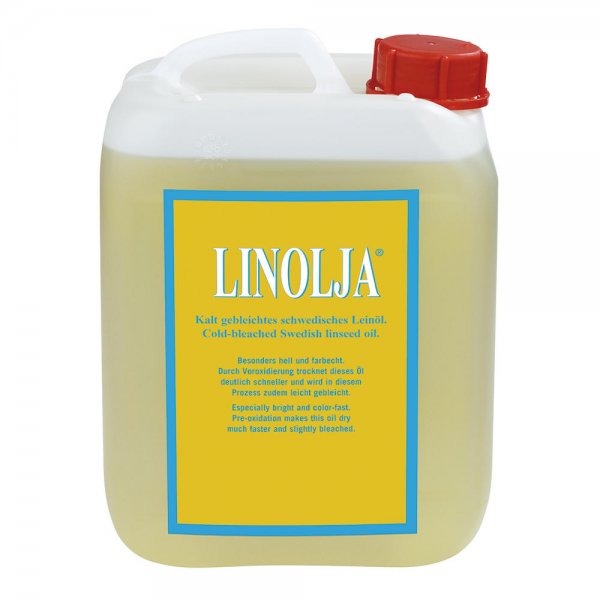 Linolja Organic Swedish Linseed Oil, Cold-Bleached, 5 l