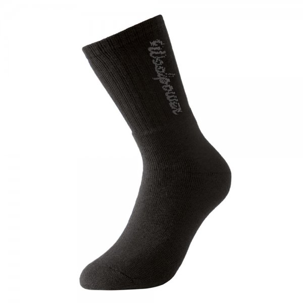 Woolpower Sportsocke Logo, schwarz, 400 g/m², Größe 45-48