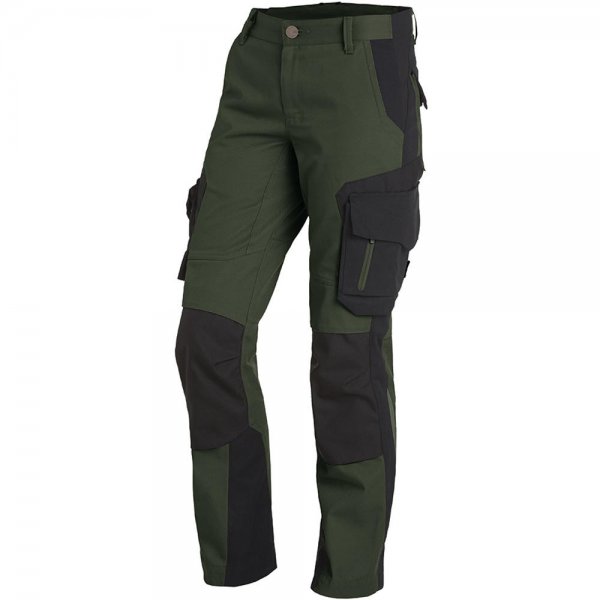 FHB »Alma« Ladies Work Trousers, Olive/Black, Size 44