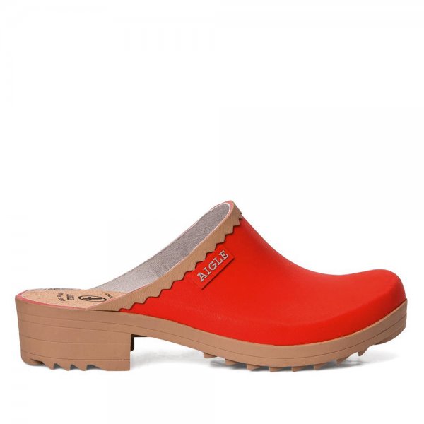 Aigle Damenclogs VICTORINE SABOT, CHILI/N, Größe 37