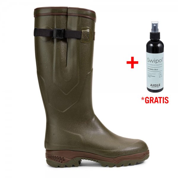 Aigle »Parcours 2 Iso« Rubber Boots, Khaki, Size 44