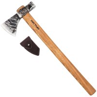 DICTUM Outdoor-Axt mit Hammerkopf, mit Lederscheide