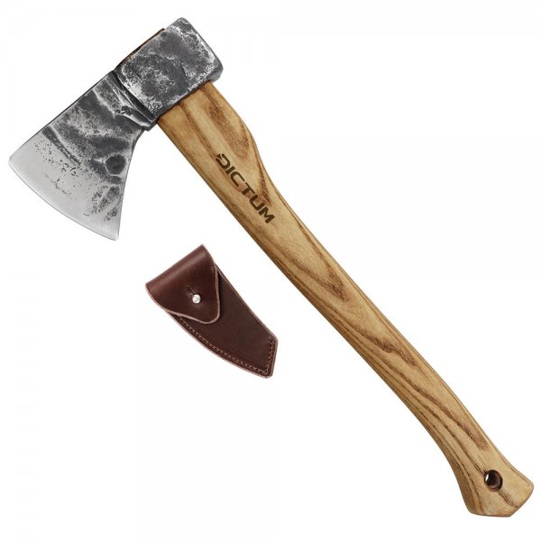 DICTUM Forest Hatchet, with Leather Sheath